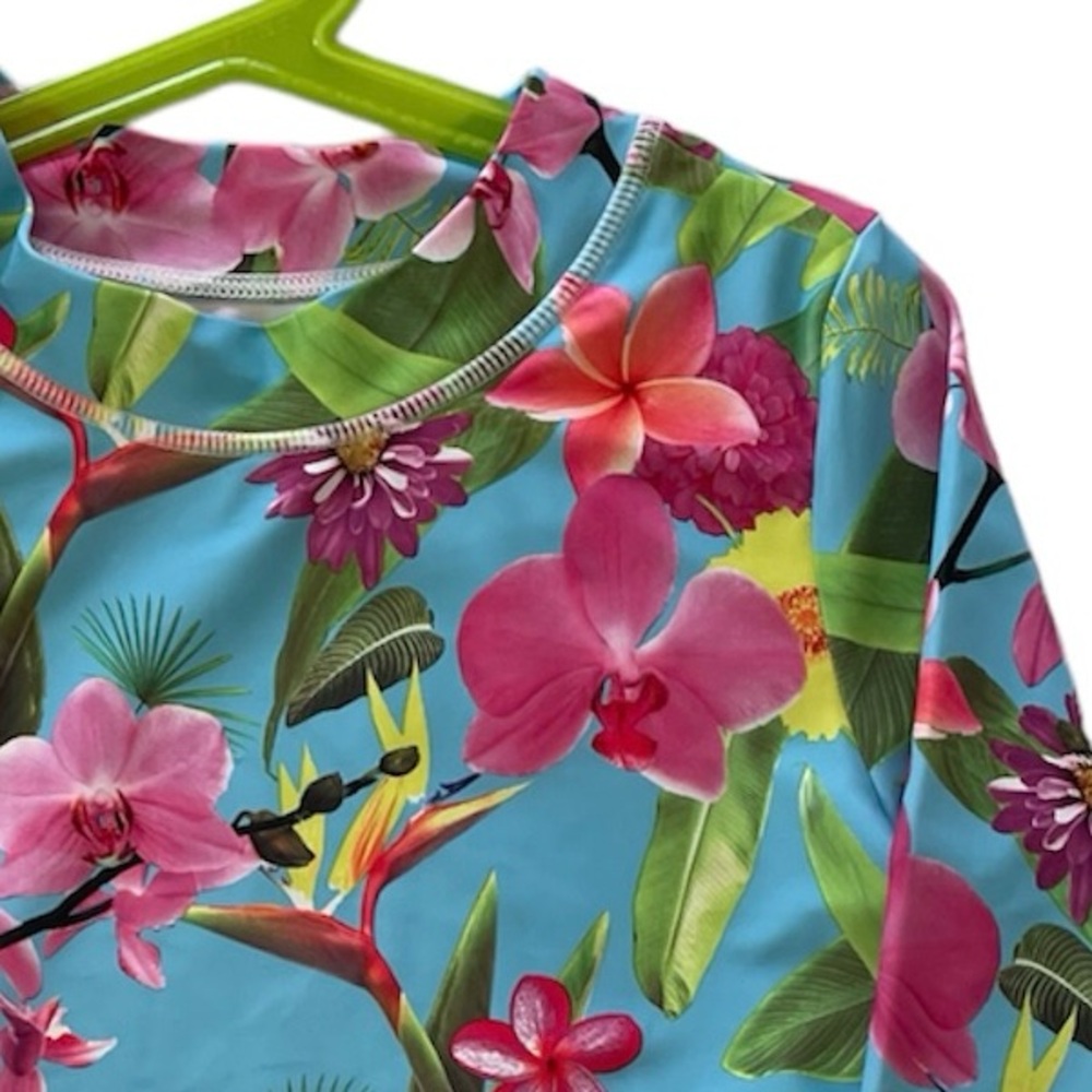 🆕 Girl’s US 14 Orchid Two-Piece Rashguard Set Swimsuit, NWT